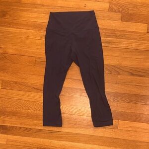 Navy Cropped Lululemon Align Leggings